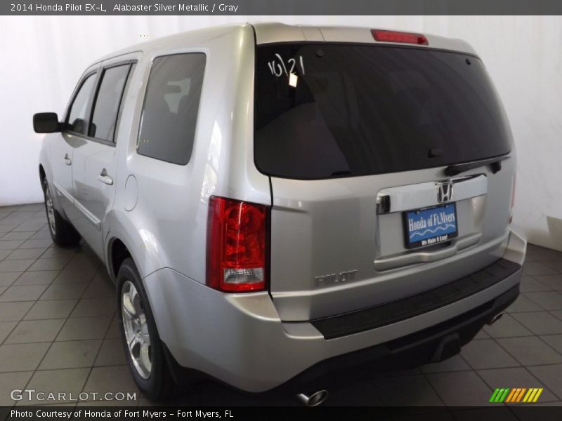 Alabaster Silver Metallic / Gray 2014 Honda Pilot EX-L