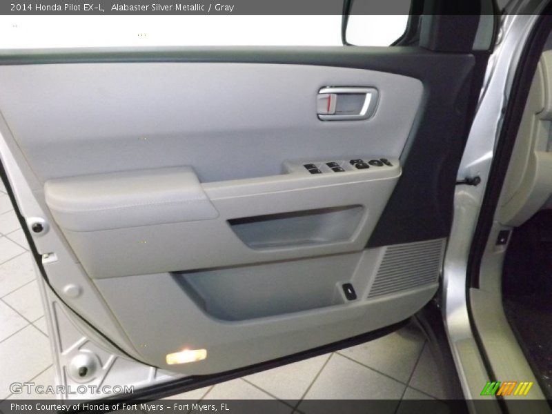 Alabaster Silver Metallic / Gray 2014 Honda Pilot EX-L