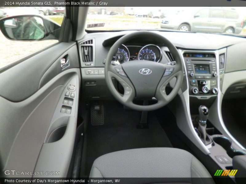 Phantom Black Metallic / Gray 2014 Hyundai Sonata GLS