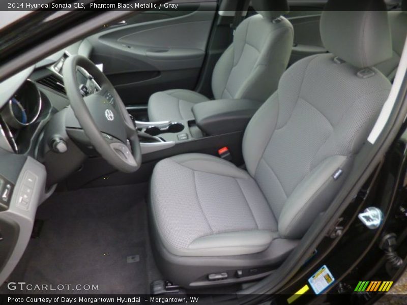Phantom Black Metallic / Gray 2014 Hyundai Sonata GLS