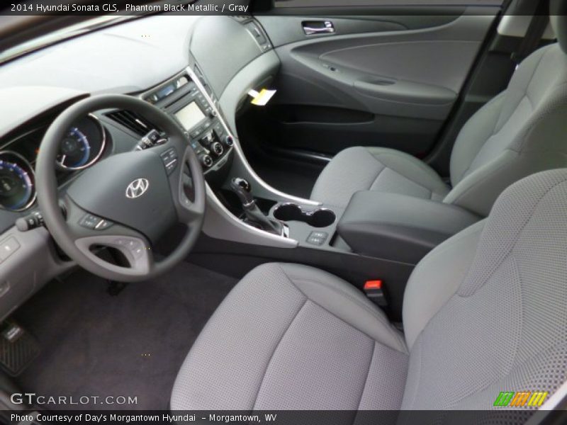 Phantom Black Metallic / Gray 2014 Hyundai Sonata GLS