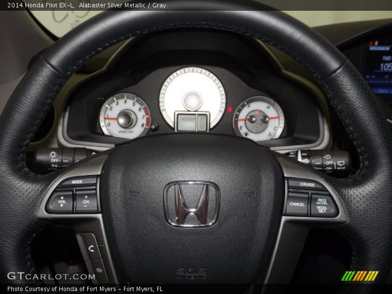 Alabaster Silver Metallic / Gray 2014 Honda Pilot EX-L