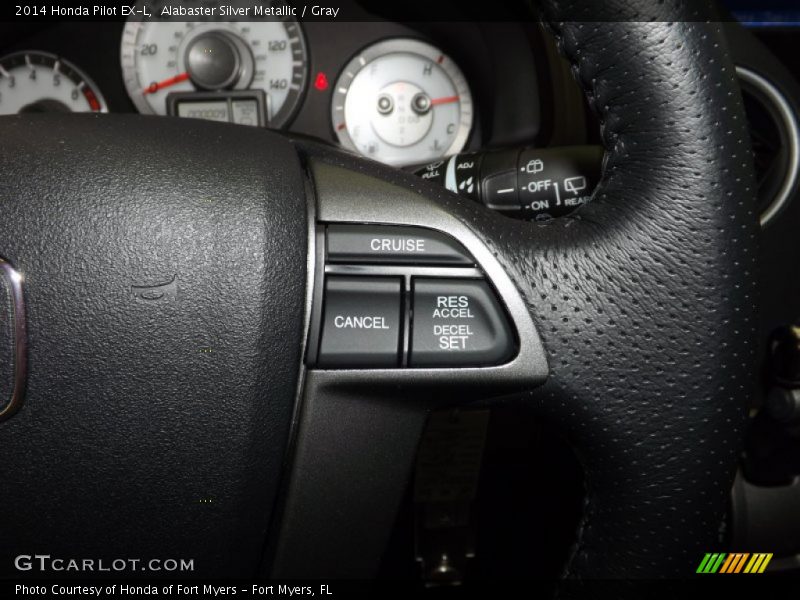 Alabaster Silver Metallic / Gray 2014 Honda Pilot EX-L