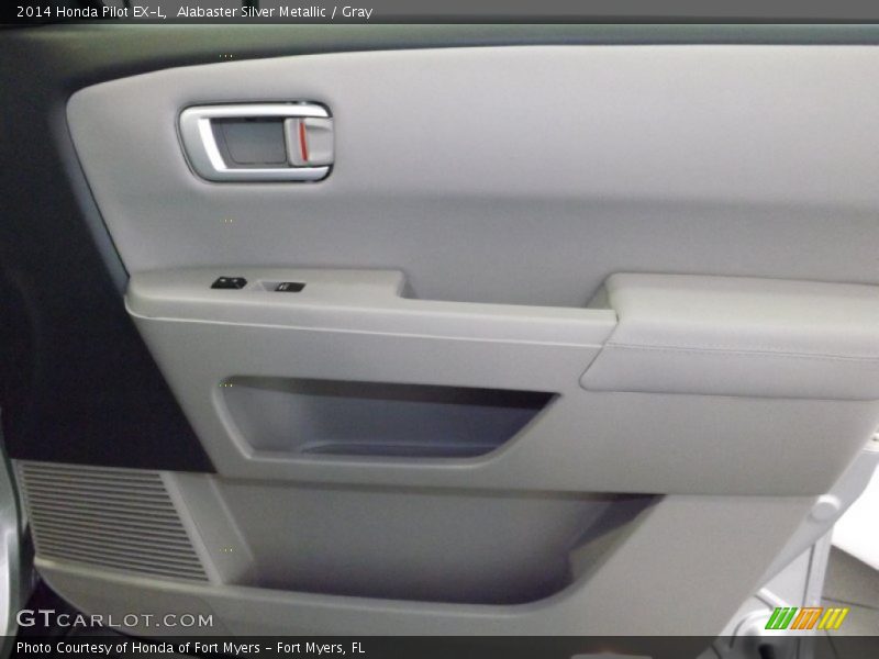 Alabaster Silver Metallic / Gray 2014 Honda Pilot EX-L