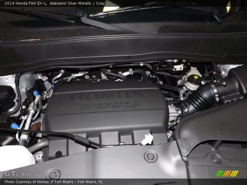 Alabaster Silver Metallic / Gray 2014 Honda Pilot EX-L