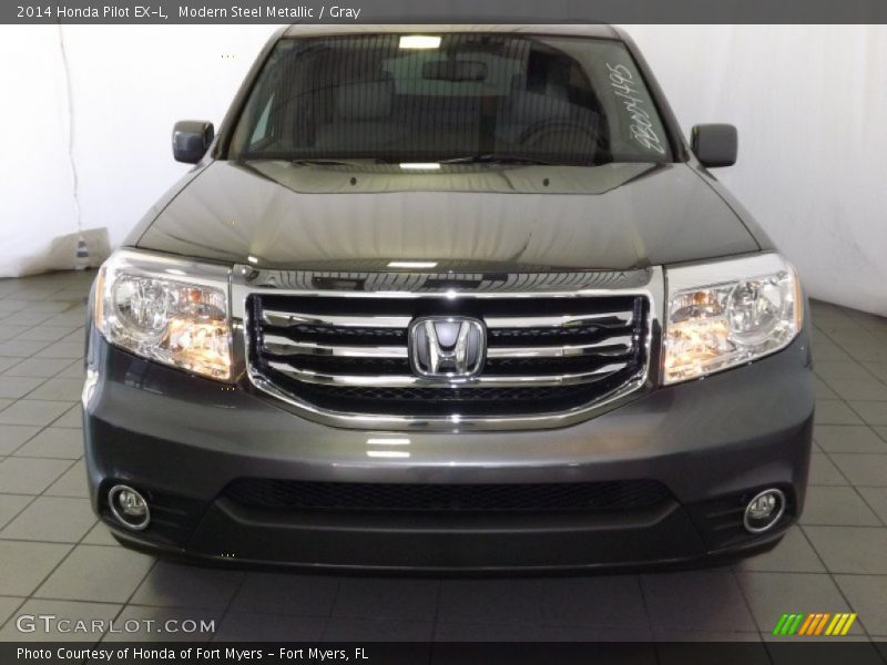 Modern Steel Metallic / Gray 2014 Honda Pilot EX-L