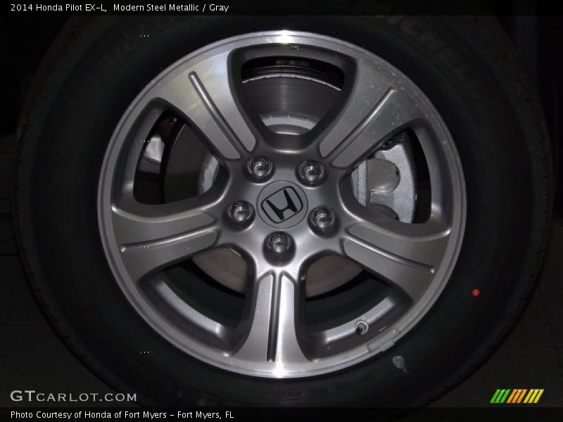 Modern Steel Metallic / Gray 2014 Honda Pilot EX-L