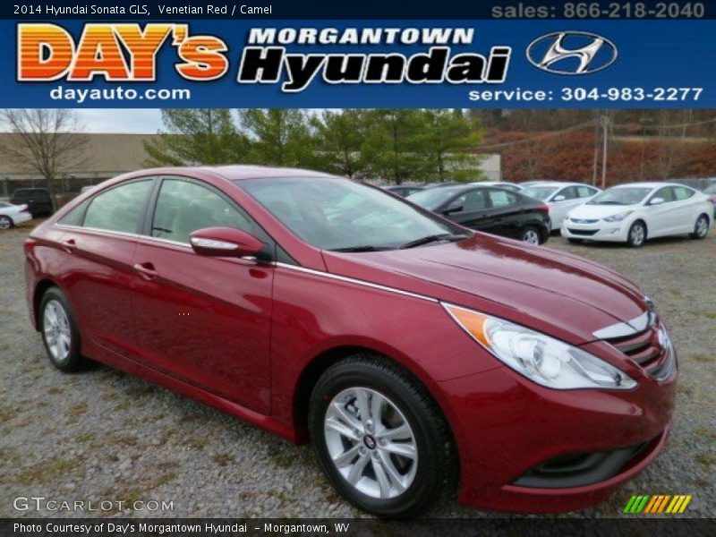 Venetian Red / Camel 2014 Hyundai Sonata GLS