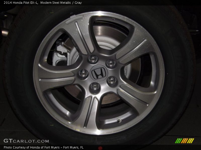 Modern Steel Metallic / Gray 2014 Honda Pilot EX-L