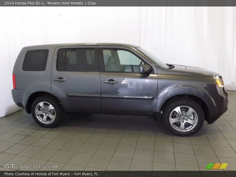 Modern Steel Metallic / Gray 2014 Honda Pilot EX-L
