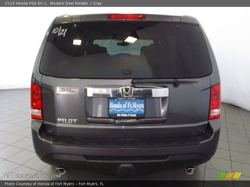 Modern Steel Metallic / Gray 2014 Honda Pilot EX-L
