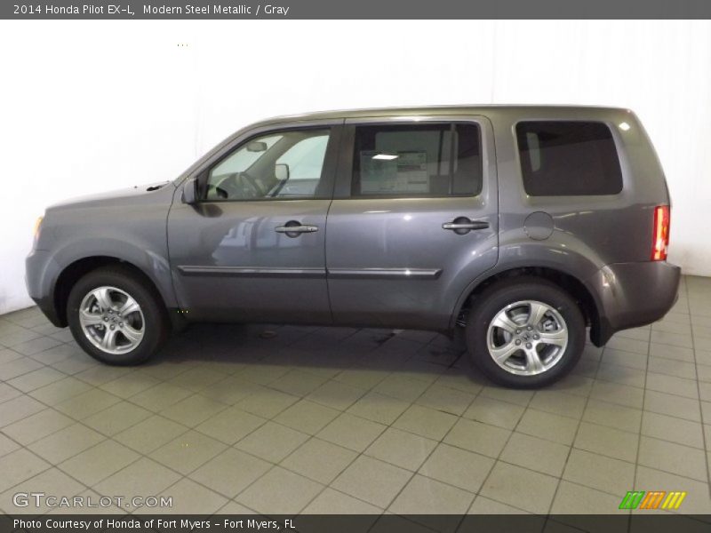 Modern Steel Metallic / Gray 2014 Honda Pilot EX-L