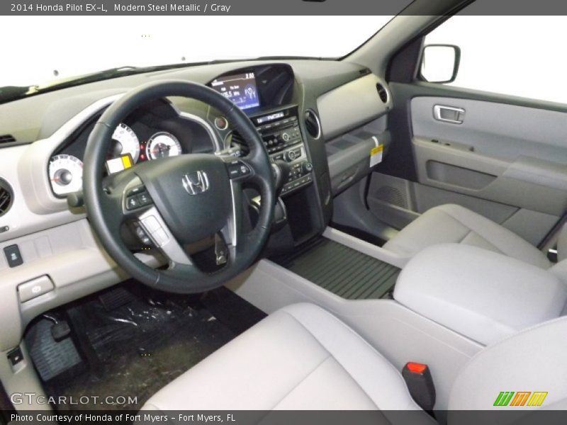 Modern Steel Metallic / Gray 2014 Honda Pilot EX-L