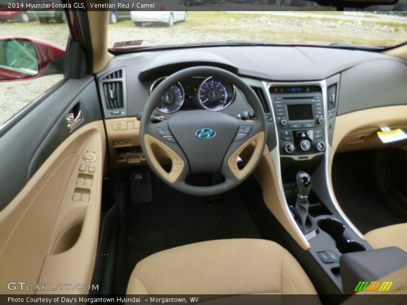 Venetian Red / Camel 2014 Hyundai Sonata GLS