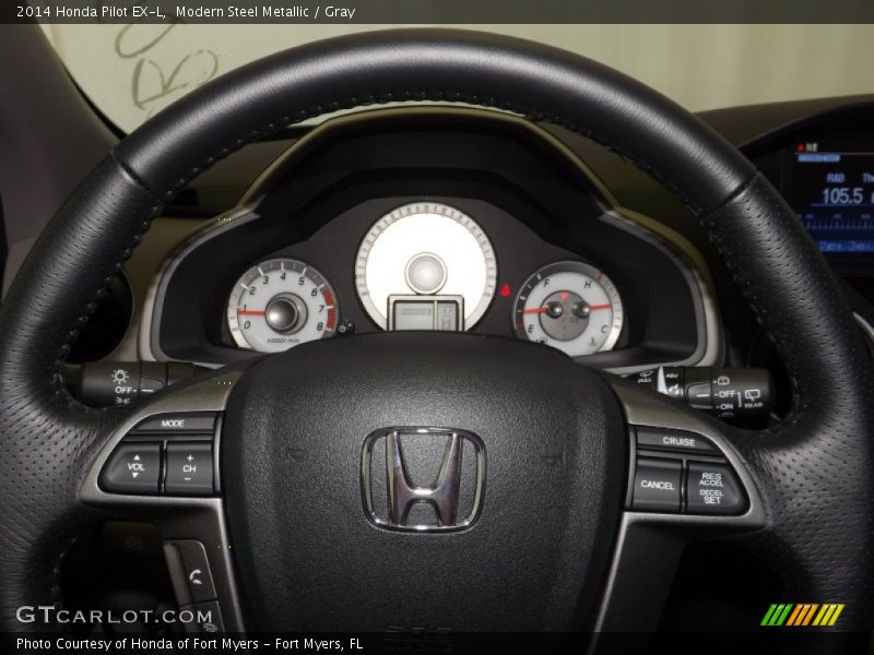 Modern Steel Metallic / Gray 2014 Honda Pilot EX-L