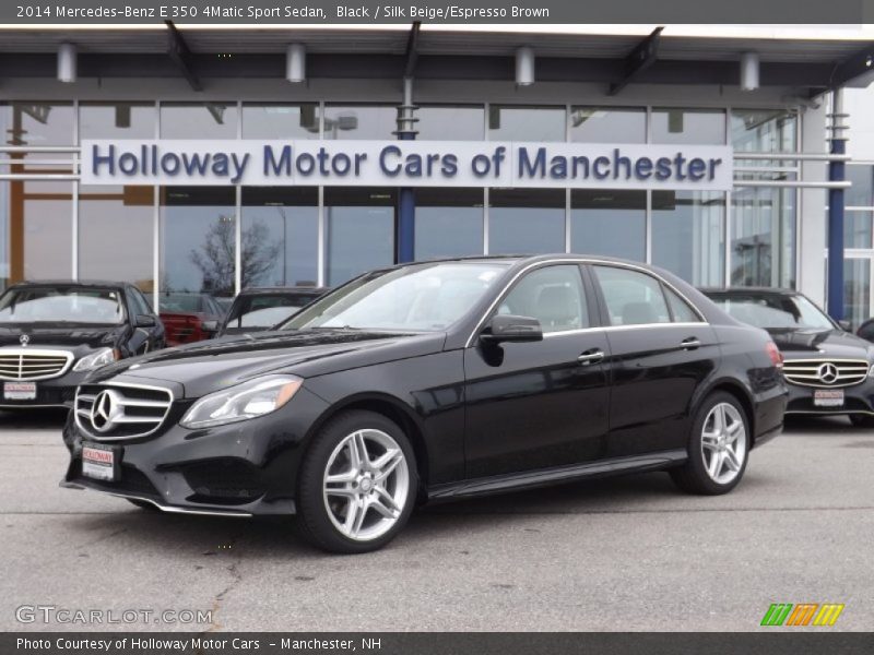 Black / Silk Beige/Espresso Brown 2014 Mercedes-Benz E 350 4Matic Sport Sedan