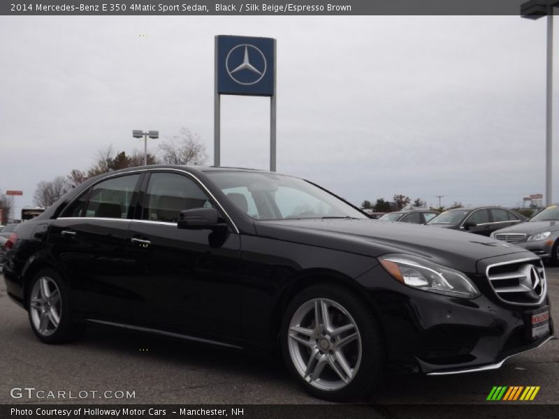 Black / Silk Beige/Espresso Brown 2014 Mercedes-Benz E 350 4Matic Sport Sedan