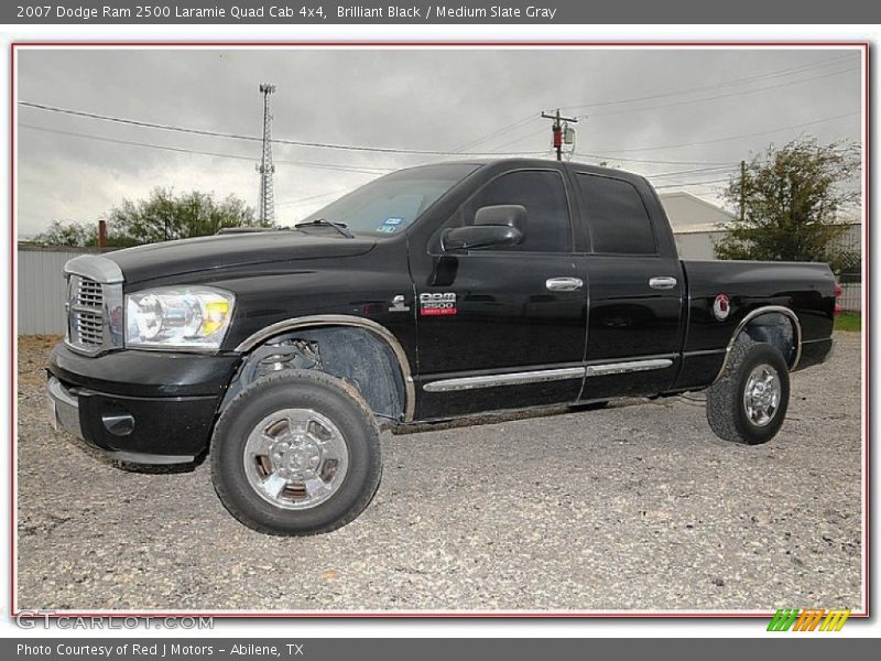 Brilliant Black / Medium Slate Gray 2007 Dodge Ram 2500 Laramie Quad Cab 4x4