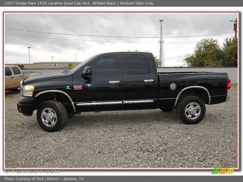 Brilliant Black / Medium Slate Gray 2007 Dodge Ram 2500 Laramie Quad Cab 4x4
