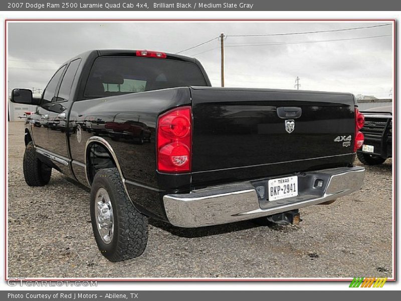 Brilliant Black / Medium Slate Gray 2007 Dodge Ram 2500 Laramie Quad Cab 4x4
