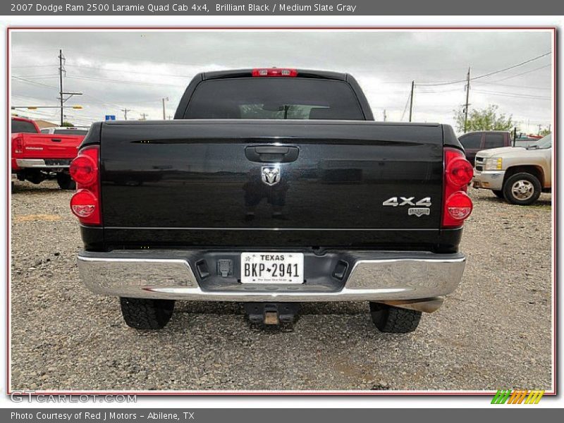 Brilliant Black / Medium Slate Gray 2007 Dodge Ram 2500 Laramie Quad Cab 4x4