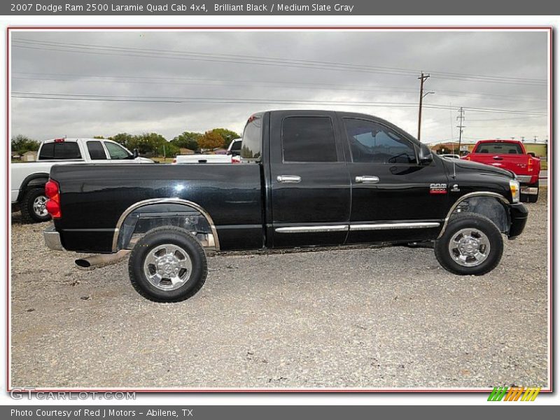Brilliant Black / Medium Slate Gray 2007 Dodge Ram 2500 Laramie Quad Cab 4x4