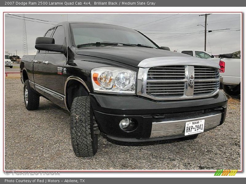 Brilliant Black / Medium Slate Gray 2007 Dodge Ram 2500 Laramie Quad Cab 4x4