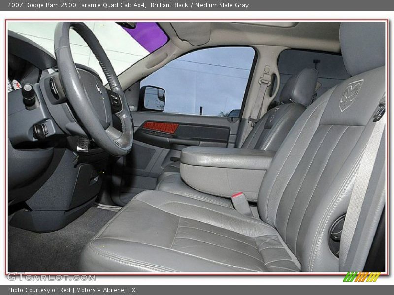 Brilliant Black / Medium Slate Gray 2007 Dodge Ram 2500 Laramie Quad Cab 4x4