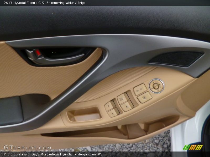 Shimmering White / Beige 2013 Hyundai Elantra GLS