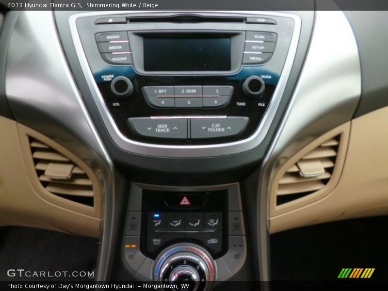 Shimmering White / Beige 2013 Hyundai Elantra GLS