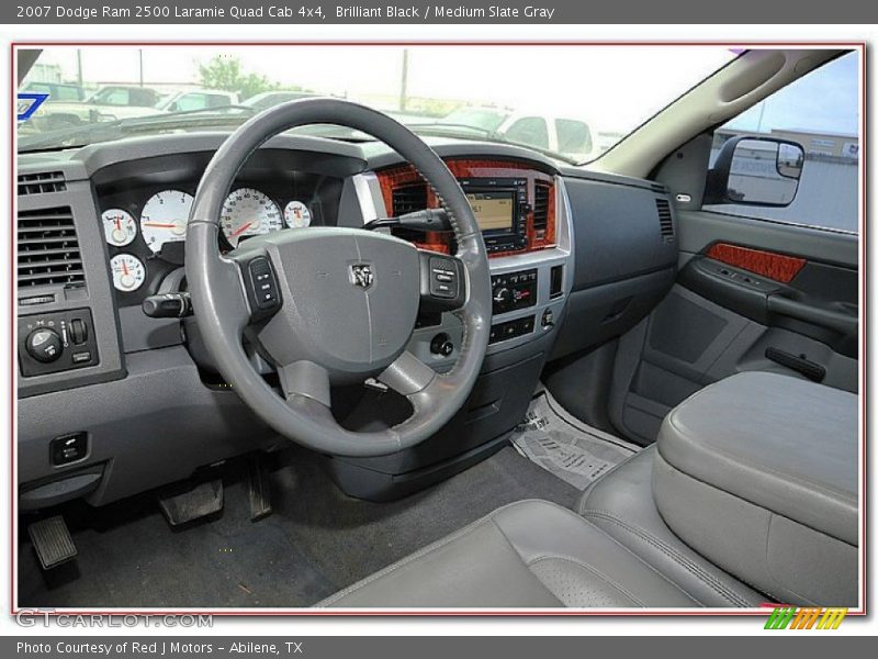 Brilliant Black / Medium Slate Gray 2007 Dodge Ram 2500 Laramie Quad Cab 4x4