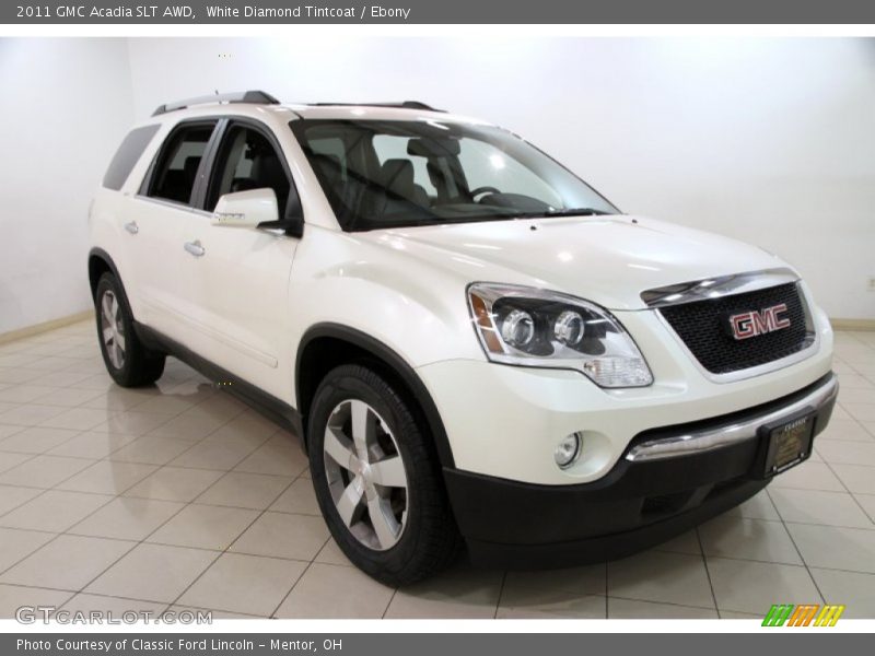 White Diamond Tintcoat / Ebony 2011 GMC Acadia SLT AWD