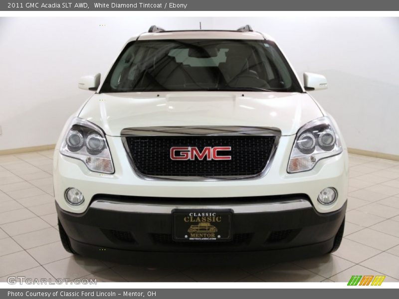 White Diamond Tintcoat / Ebony 2011 GMC Acadia SLT AWD