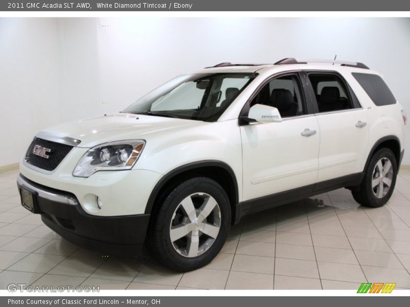 White Diamond Tintcoat / Ebony 2011 GMC Acadia SLT AWD