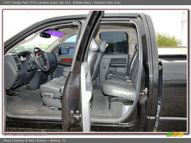 Brilliant Black / Medium Slate Gray 2007 Dodge Ram 2500 Laramie Quad Cab 4x4