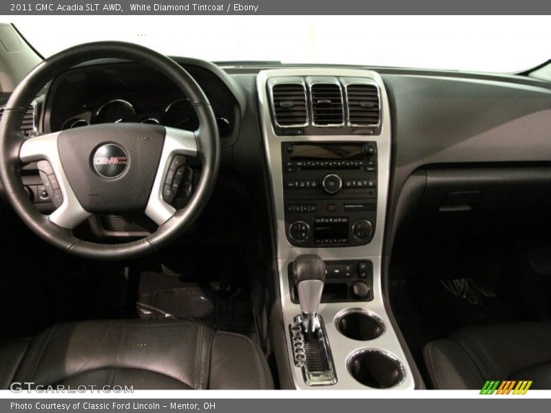 White Diamond Tintcoat / Ebony 2011 GMC Acadia SLT AWD