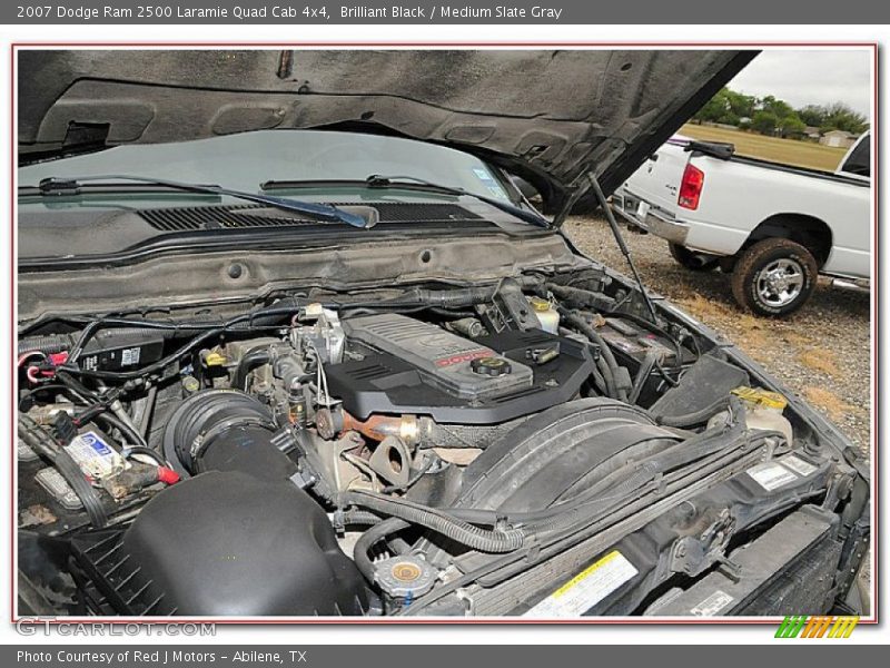 Brilliant Black / Medium Slate Gray 2007 Dodge Ram 2500 Laramie Quad Cab 4x4