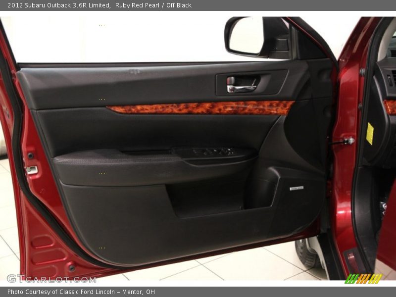 Ruby Red Pearl / Off Black 2012 Subaru Outback 3.6R Limited