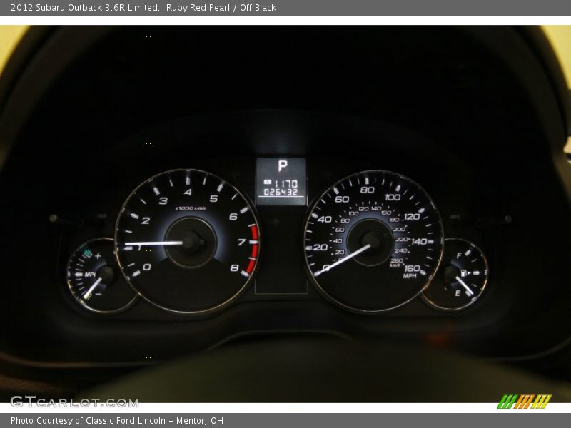 Ruby Red Pearl / Off Black 2012 Subaru Outback 3.6R Limited