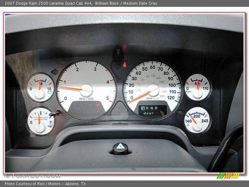 Brilliant Black / Medium Slate Gray 2007 Dodge Ram 2500 Laramie Quad Cab 4x4