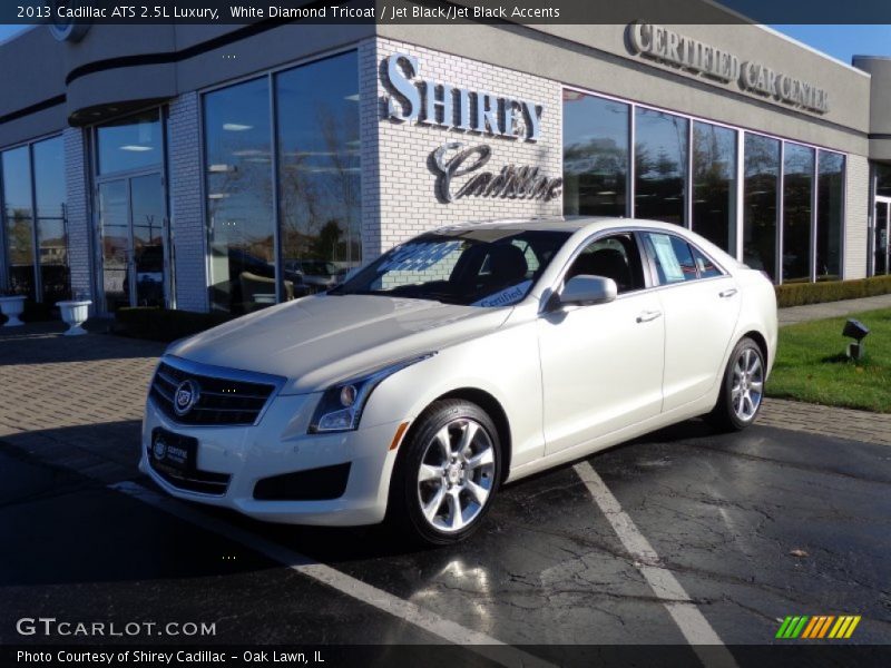 White Diamond Tricoat / Jet Black/Jet Black Accents 2013 Cadillac ATS 2.5L Luxury