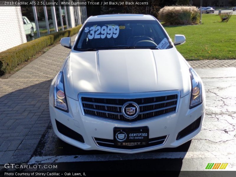 White Diamond Tricoat / Jet Black/Jet Black Accents 2013 Cadillac ATS 2.5L Luxury