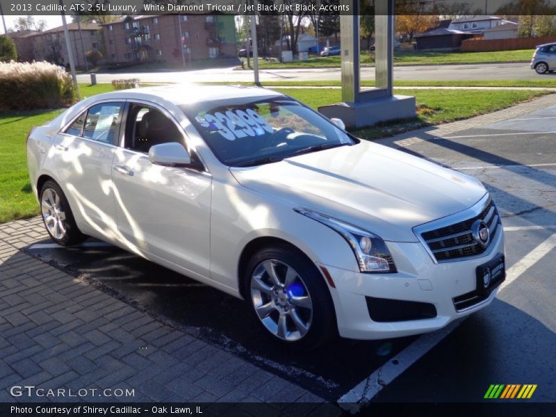 White Diamond Tricoat / Jet Black/Jet Black Accents 2013 Cadillac ATS 2.5L Luxury