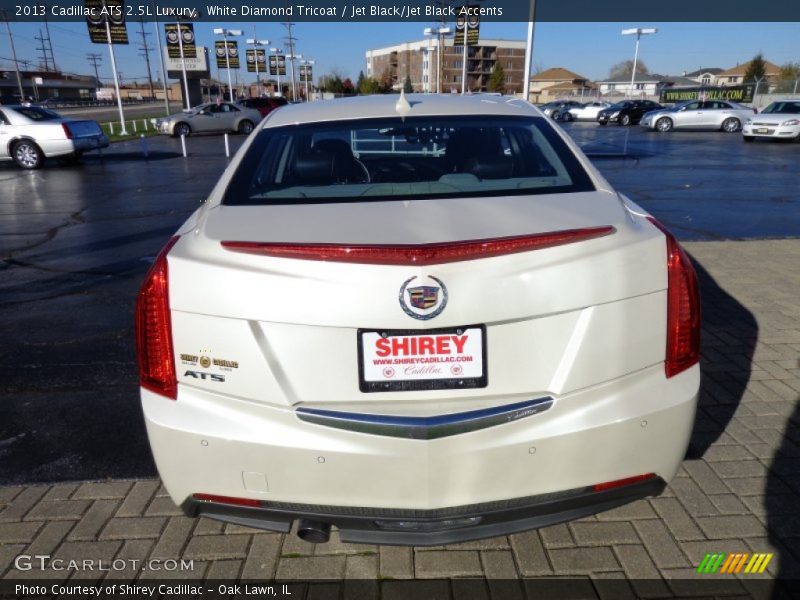 White Diamond Tricoat / Jet Black/Jet Black Accents 2013 Cadillac ATS 2.5L Luxury