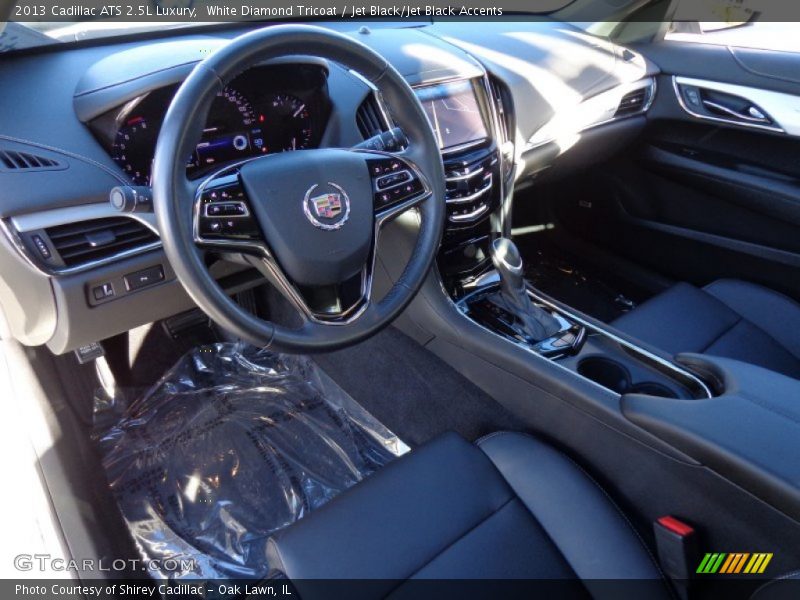 White Diamond Tricoat / Jet Black/Jet Black Accents 2013 Cadillac ATS 2.5L Luxury
