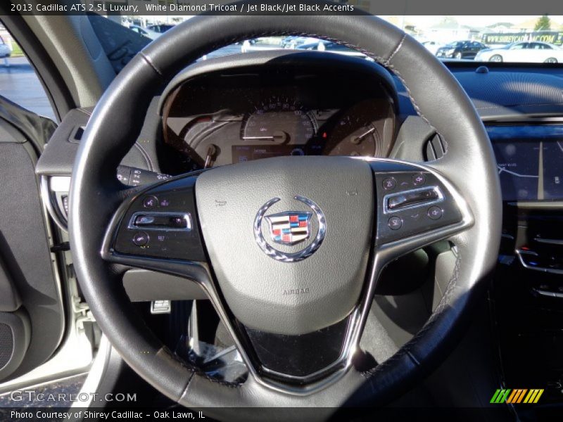 White Diamond Tricoat / Jet Black/Jet Black Accents 2013 Cadillac ATS 2.5L Luxury