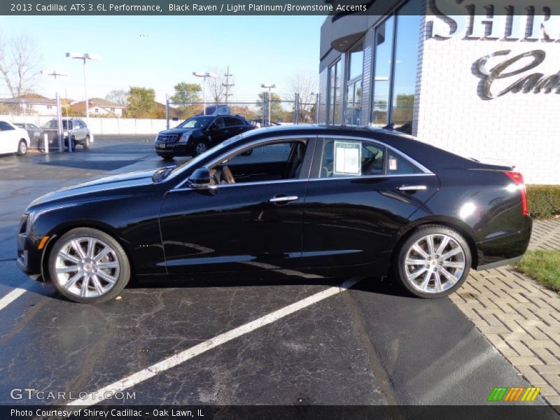 Black Raven / Light Platinum/Brownstone Accents 2013 Cadillac ATS 3.6L Performance