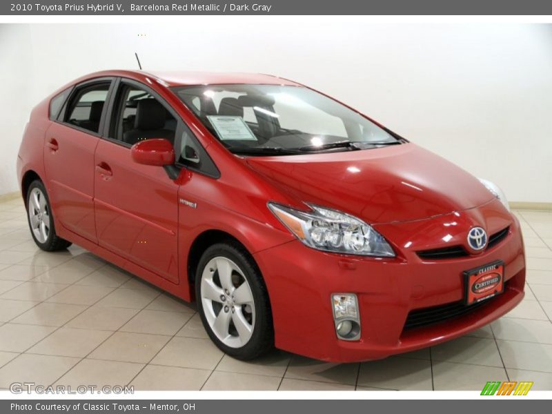 Barcelona Red Metallic / Dark Gray 2010 Toyota Prius Hybrid V