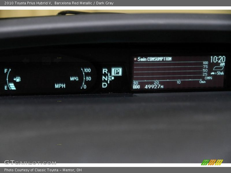 Barcelona Red Metallic / Dark Gray 2010 Toyota Prius Hybrid V