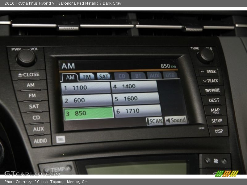 Barcelona Red Metallic / Dark Gray 2010 Toyota Prius Hybrid V